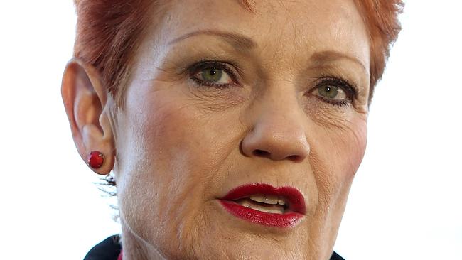 Senator Pauline Hanson arriving at Parliament House in Canberra. Picture: Kym Smith