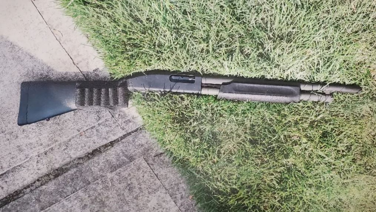 The shotgun used in the shooting. Picture: Nassau County Police