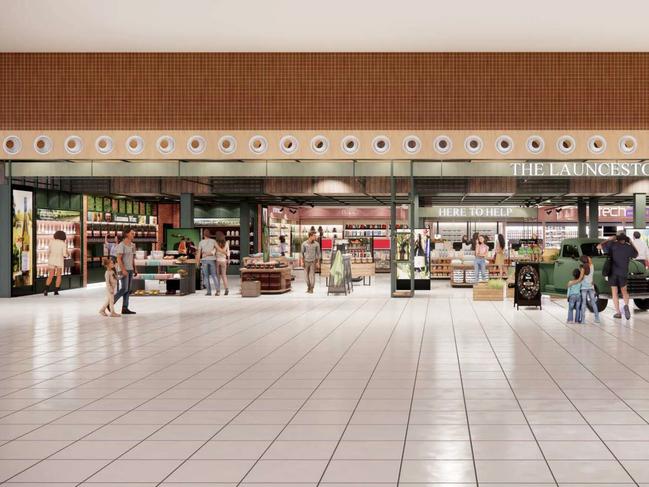 Renders of what the new main retail store at the Launceston Airport will look like. Picture: Supplied.