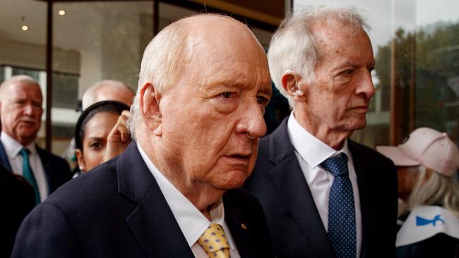 Alan Jones arrives at the Downing Centre on Wednesday. Picture: NewsWire / Nikki Short