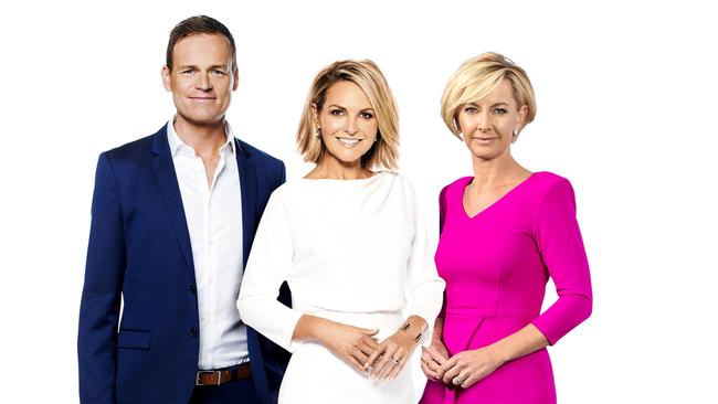 The new hosts of Today: Tom Steinfort, Georgie Gardner and Deb Knight.