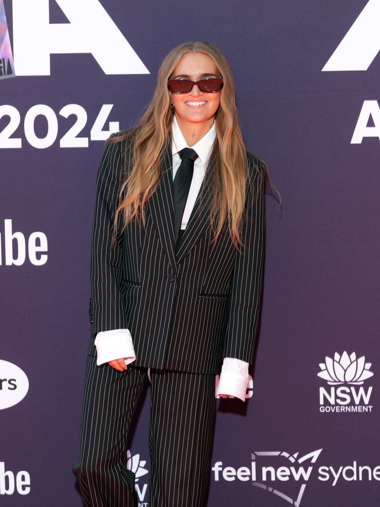 G Flip dressed in their best pinstriped suit for the award ceremony in Sydney. Picture: NewsWire / Christian Gilles