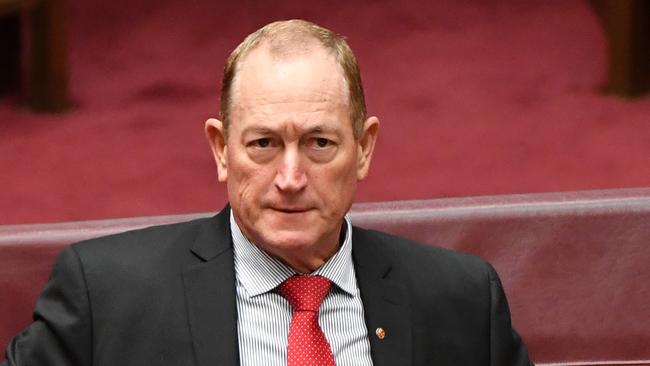 Independent Senator Fraser Anning during Senate Question Time in the Senate chamber at Parliament House in Canberra, Monday, November 27, 2017. (AAP Image/Mick Tsikas) NO ARCHIVING