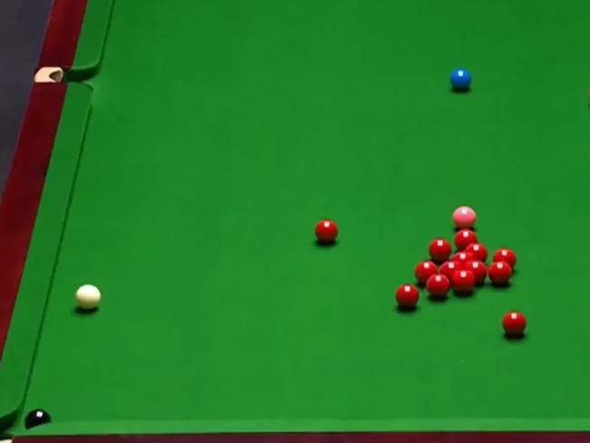 The black ball was sent straight into the corner pocket in the fluke shot. Picture: Supplied