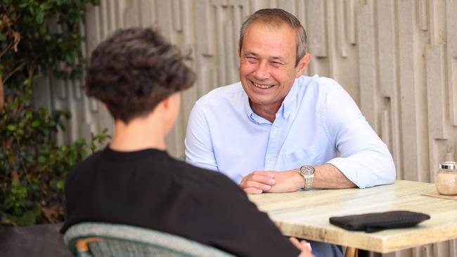 WA Premier Roger Cook celebrating Labor’s March election win with wife Carly Lane. Picture: Colin Murty