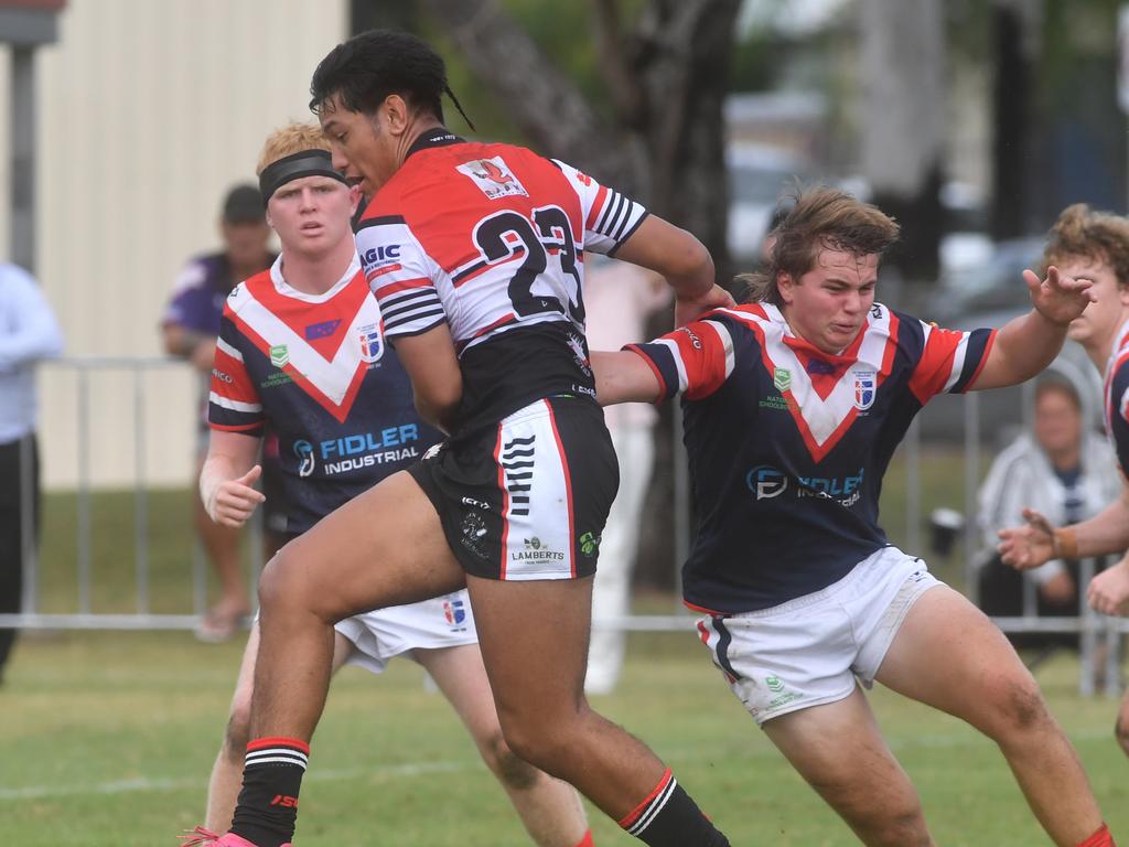 Kirwan State High School hosts St Patrick's College, Mackay, in round 1 of the 2025 Aaron Payne Cup. Picture: Evan Morgan