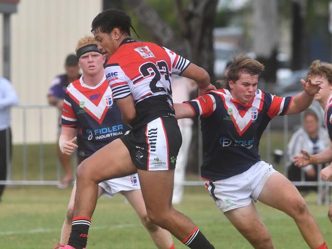 Kirwan State High School hosts St Patrick's College, Mackay, in round 1 of the 2025 Aaron Payne Cup. Picture: Evan Morgan