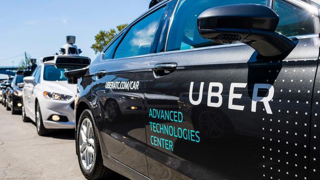 Pilot models of the Uber self-driving car displayed back in 2016.