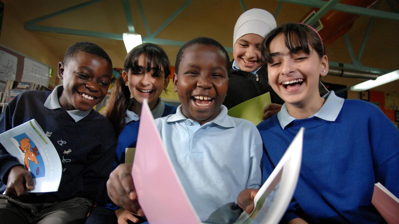 <b>Psalm 117: Praise the Lord, all you nations. </b> <br/>Students in Sydney read a new series of books, Jungle Tracks, that have been created to help refugee children. Photo by Brad Newman