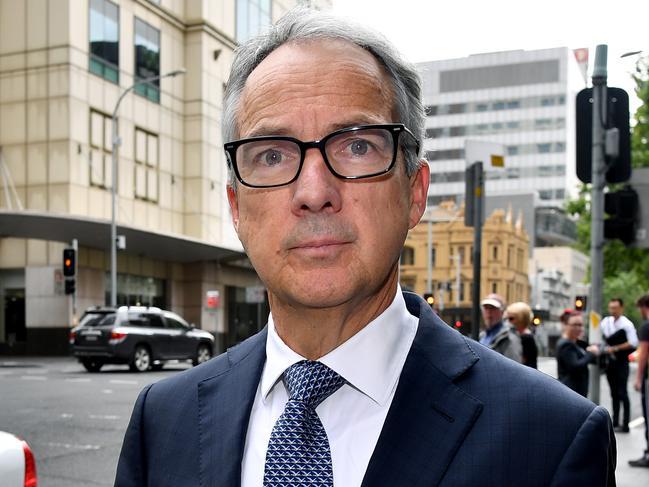 Macquarie Group's outgoing CEO Nicholas Moore arrives at the Royal Commission into Misconduct in the Banking, Superannuation and Financial Services Industry in Sydney, Thursday, November 22, 2018. (AAP Image/Joel Carrett) NO ARCHIVING