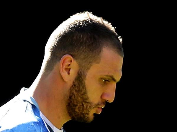 Robbie Farah during the NSW Blues Origin team captains run at Suncorp Stadium .Picture Gregg Porteous