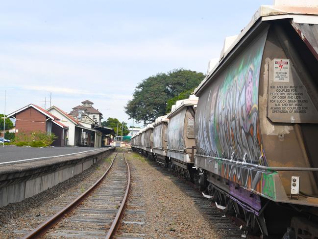 Mainline Wagons being stored at the Rattler station for Australia's largest rail freight operator Aurizon