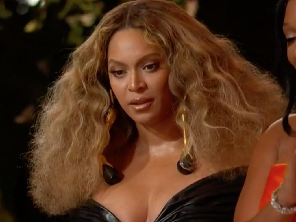 Beyonce finds out she made Grammys history.
