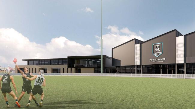 Images of Port Adelaide's proposed redevelopment of Alberton Oval.