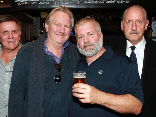 Former Victoria Police member Bob Hynninen, Peter Lalor, Dave Waters and Peter Spence.