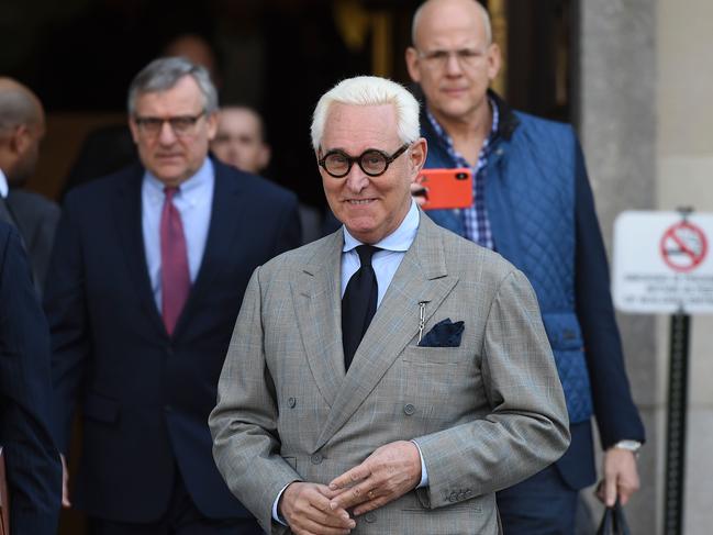 Former Adviser to US President Donald Trump, Roger Stone is a free man. Picture: AFP