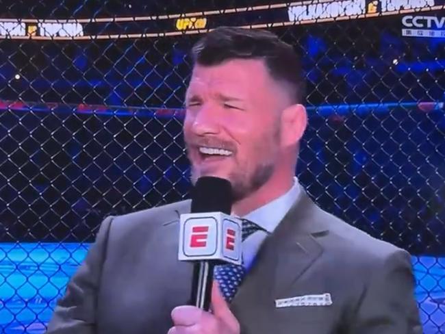 Michael Bisping's comments were broadcast live. Photo: Twitter.