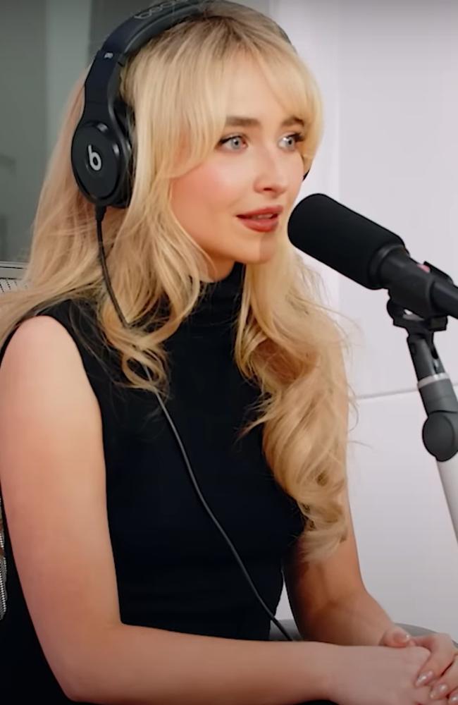 Sabrina Carpenter's interview with Zane Lowe for Apple began rather awkwardly. Picture: YouTube.