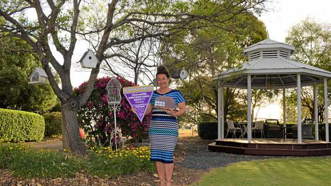 BIG GREEN HEART: Lions Chinchilla Horticultural Society annual garden competition 2019 reserve champion, Fay Corbett. Picture: Kate McCormack