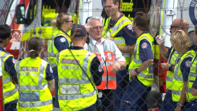 NSW Ambulance paramedics were on the scene as the plane landed. Picture: OnScene