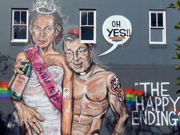 Scott Marsh received death threats for this depiction of Tony Abbott and Cardinal George Pell.