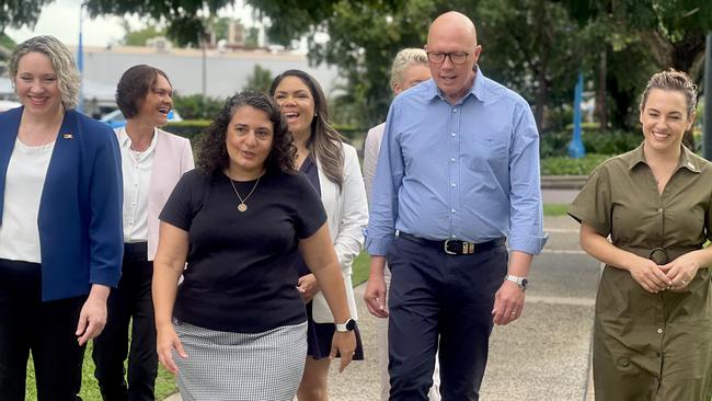 Opposition Leader Peter Dutton during a visit to Darwin on Sunday. Picture: Fia Walsh.