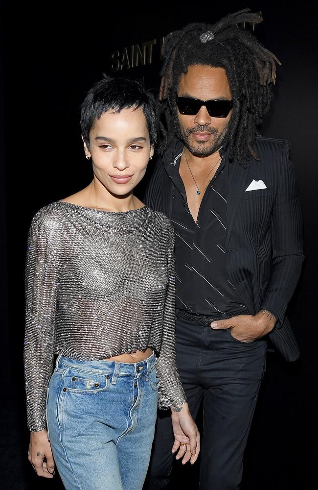 Zoe Kravitz and her rock star father, Lenny. Picture: Getty Images