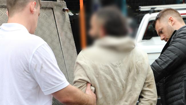 The arrests under Strike Force Stranraer on October 26, 2023. Picture: NSW Police