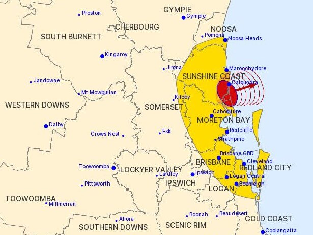 The BoM warning issued at 3.30pm.