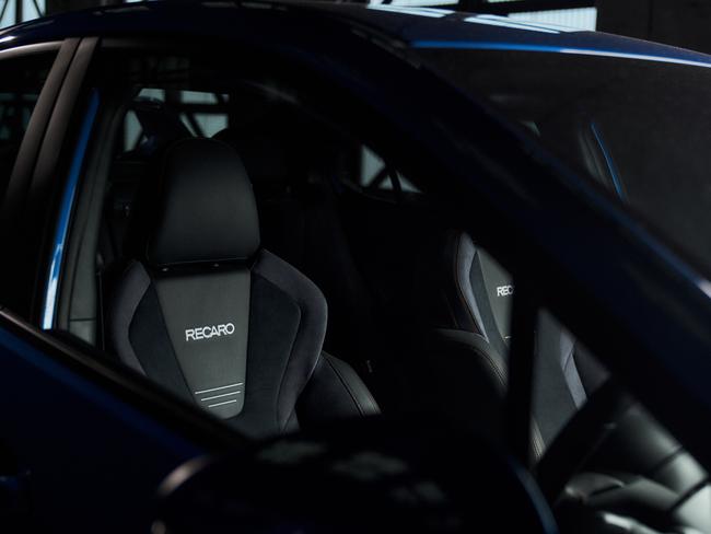 Inside there are improvements as well, including Recaro bucket seats with power adjustment for the driver.
