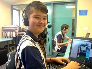 William Cho and Lachlan Balmain of Rockhampton State High School takes part on the QVSA online learning. Picture: Jann Houley