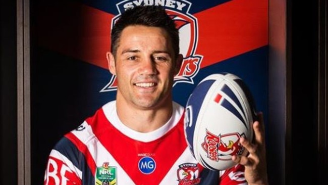Cooper Cronk dons the Roosters jersey for the first time