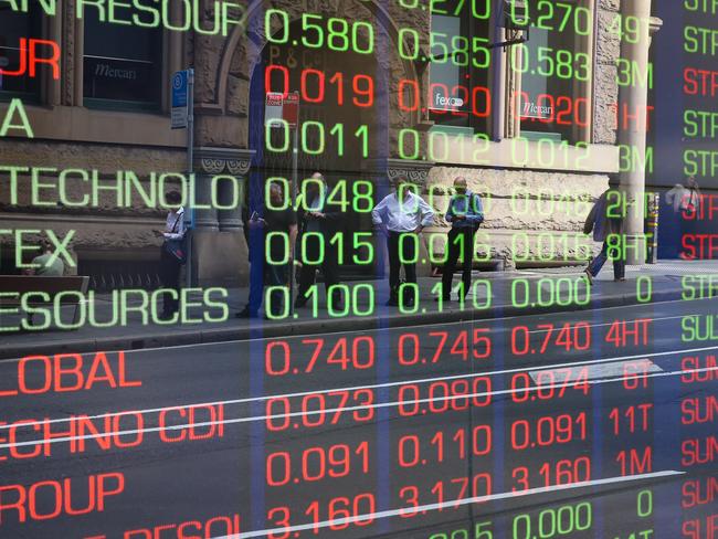 SYDNEY, AUSTRALIA: NewsWire Photos: MARCH 18 2024:  A general view of the digital boards at the ASX in Sydney. Picture: NCA NewsWire/ Gaye Gerard