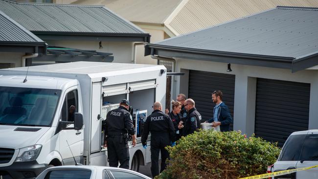 Police dismantling a suspected drug lab that was set up in an Airbnb at Henley Beach. Picture: Matt Turner