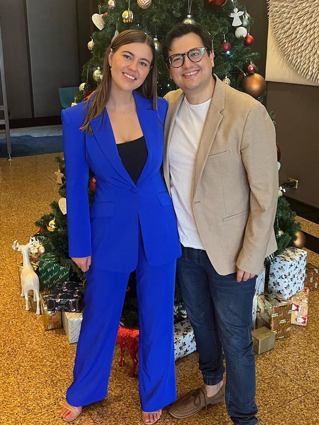 Mr Sharaz and Ms Higgins met in 2020. Picture: brittanyhiggins/Instagram