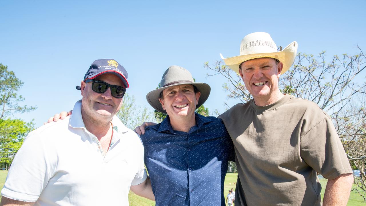 Jed Dowling (left) with Michael Day and Rocky Tillman. Picture: Bev Lacey