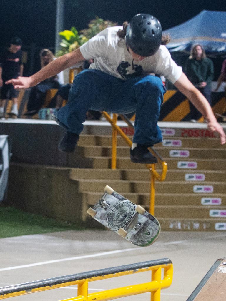 Jaxon Passey at Rumble On The Reef Sugar Bowl Skatepark Saturday 23 September 2023 Picture:Michaela Harlow