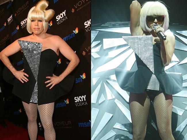 Perez Hilton as Lady Gaga. Picture: Getty Images