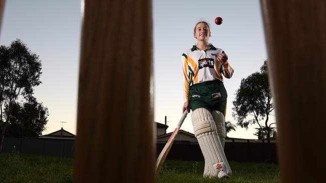 Angelina Genford has batting and bowling skills to go further in her career. Picture: Robert Pozo