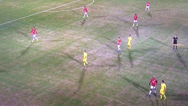 The pitch in Rostov for the Europa League tie.