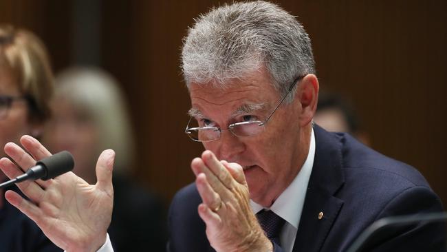 ASIO director general of security Duncan Lewis appearing at Senate Estimates at Parliament House in Canberra. Picture: KYM SMITH