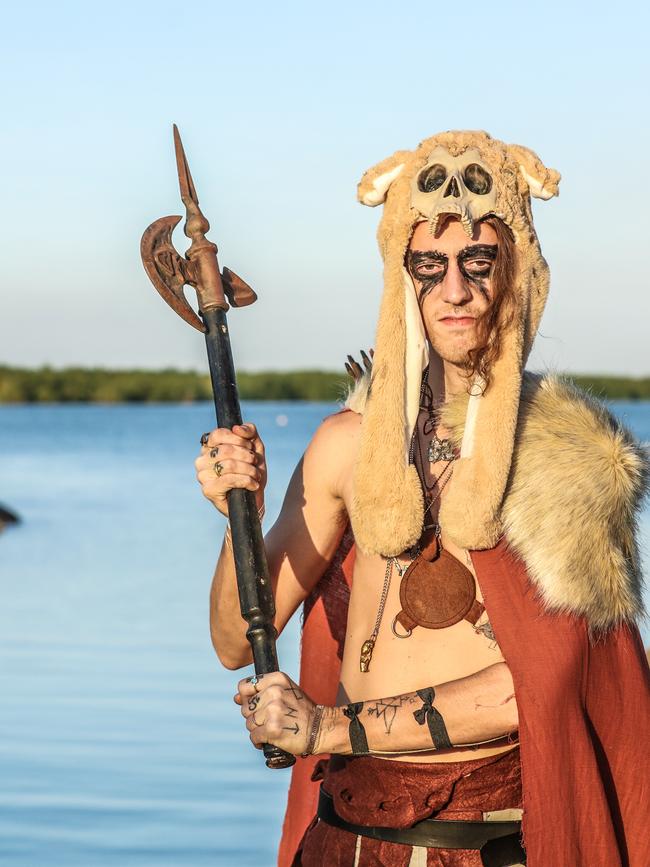 Jesse Milne at the annual Dinah Beach Yacht Club’s Viking Funeral. Picture: Glenn Campbell