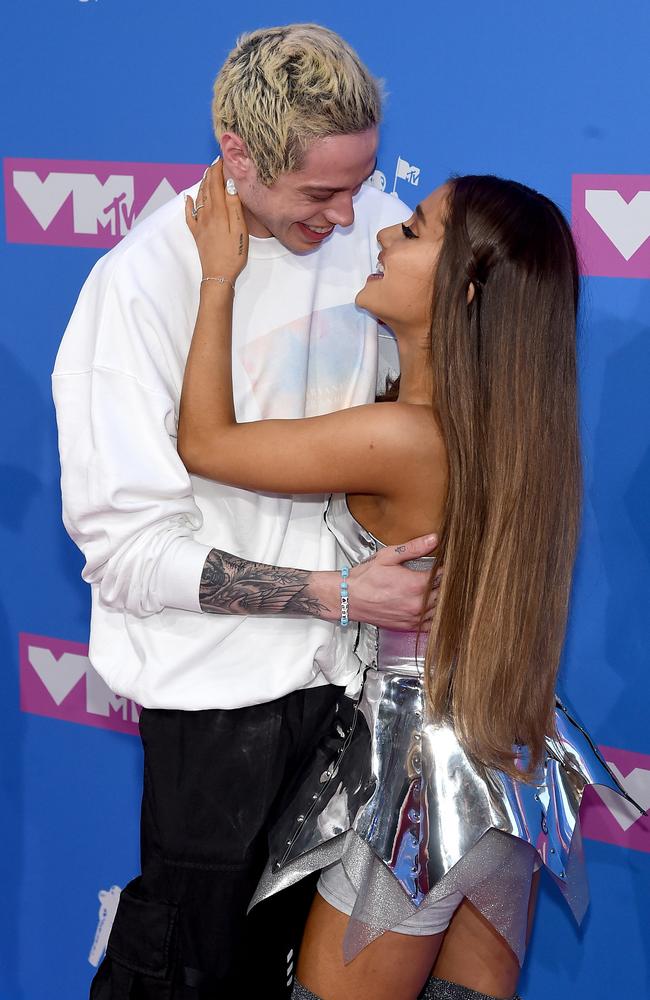 Who could forget the PDA between Pete Davidson and Ariana Grande a year ago, at the MTV VMAs. Picture: Getty Images