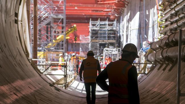 Progress on Melbourne’s Metro tunnel project.