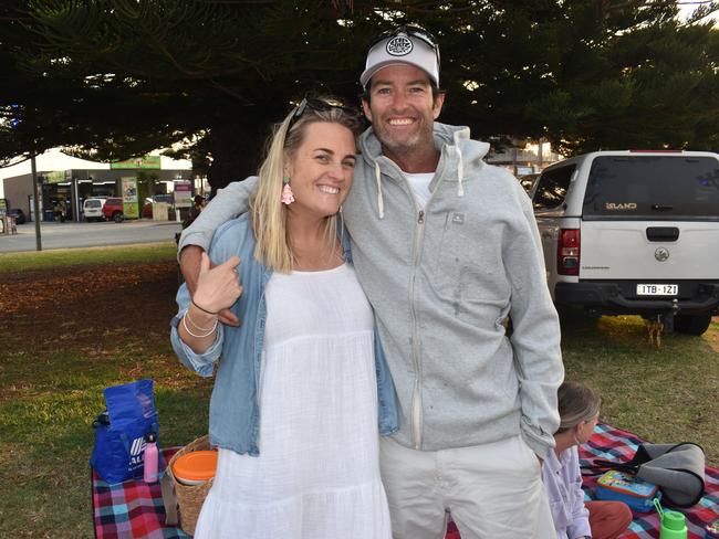 Tegan Golding and Sam Golding at the San Remo Christmas Carols at the foreshore on Friday, December 20, 2024. Picture: Jack Colantuono