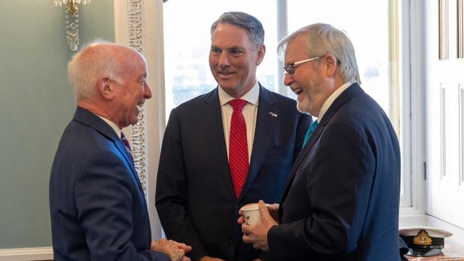 Mr Marles and Australian Ambassador to the US Kevin Rudd meets with US Congressman Joe Courtney.