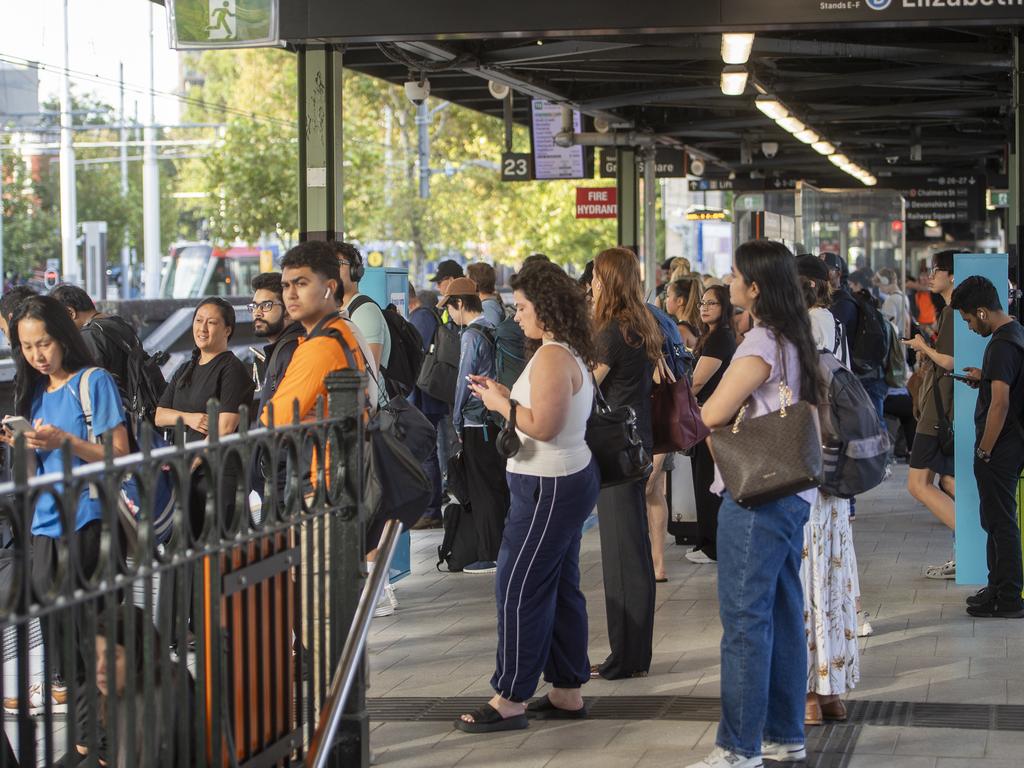 Hundreds of trains were cancelled on Friday. Picture: NewsWire / Jeremy Piper