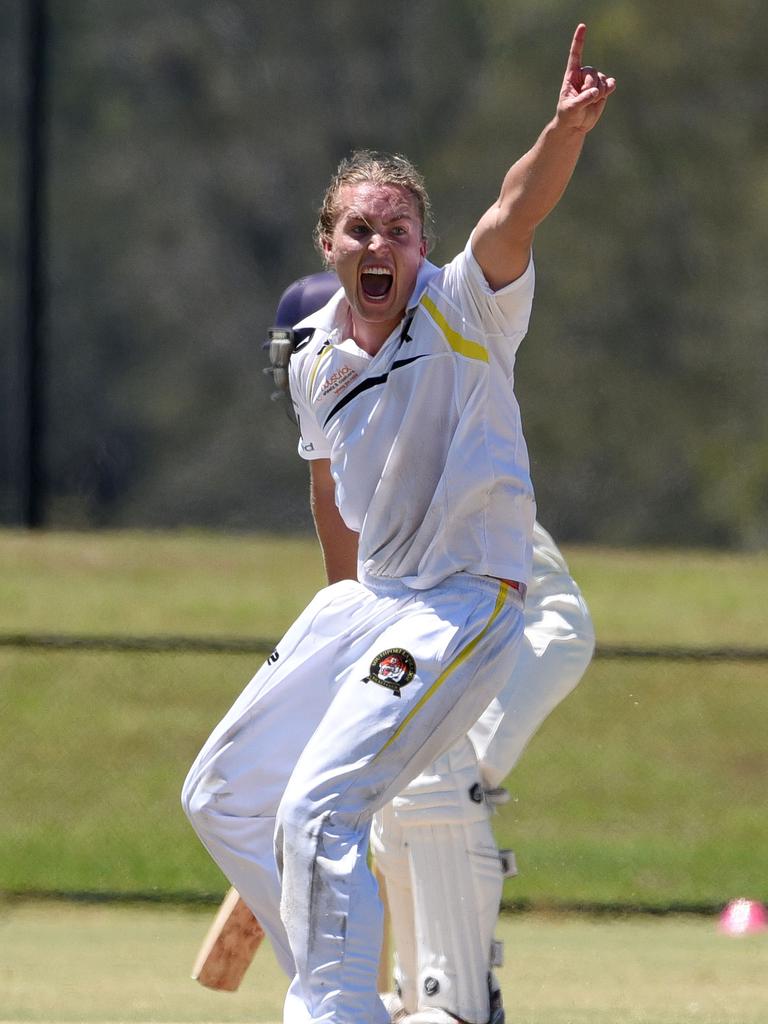 Southport Labrador paceman Devon Hamley appeals for a wicket. Picture: Steve Holland