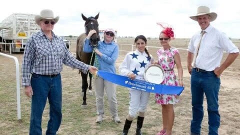 The late Fabian Currin (left) with daughter Liz (second from left). Picture: Supplied