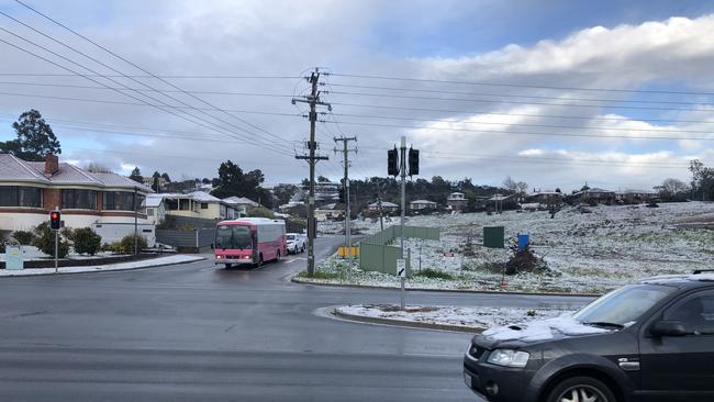 Snow fell in Launceston overnight